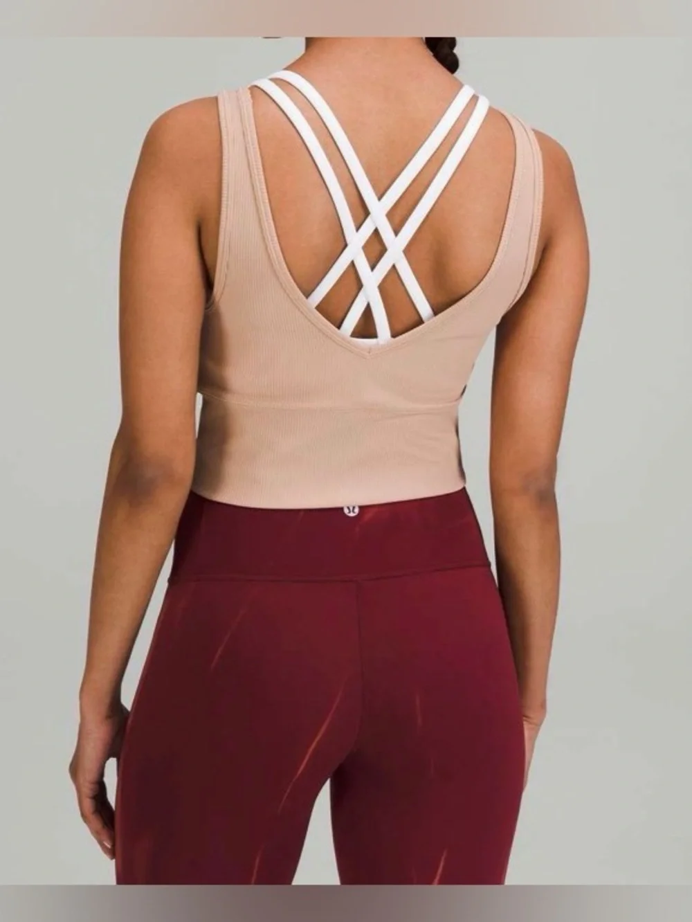 NWOT Lululemon Power Pivot Ribbed Tank Top- Pink Clay/ Size 0